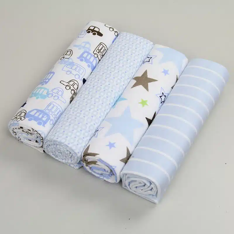 NEW color 4pcs/pack 100%cotton flannel baby blanket receiving newborn colorful cobertor baby bedsheet supersoft blanket 76x76cm 16