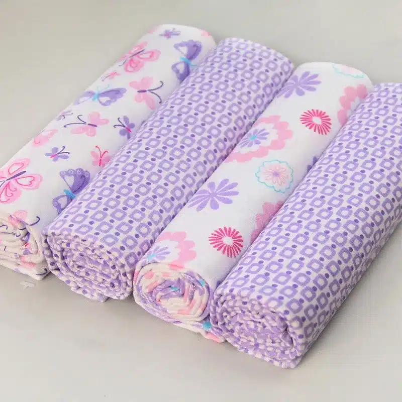 NEW color 4pcs/pack 100%cotton flannel baby blanket receiving newborn colorful cobertor baby bedsheet supersoft blanket 76x76cm 20