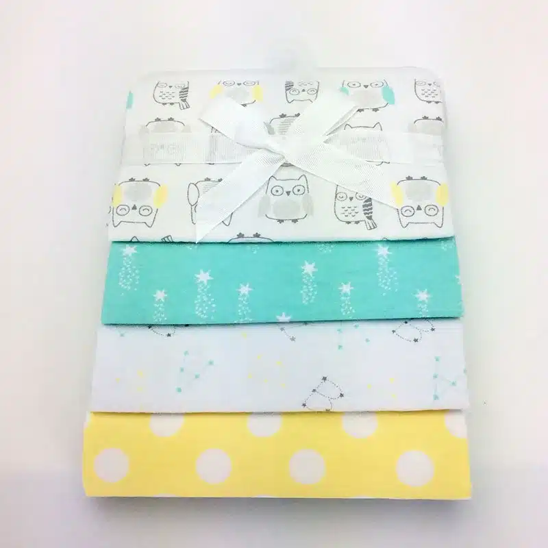 NEW color 4pcs/pack 100%cotton flannel baby blanket receiving newborn colorful cobertor baby bedsheet supersoft blanket 76x76cm 22