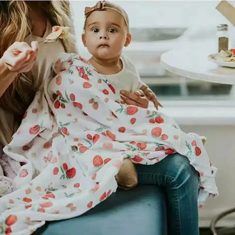 INS Hot Baby Blanket NewbornSwaddle 120x120cm Super Soft Breathable Multi-Use Muslin Cotton Wrap Lemon Cactus Baby Blankets 30