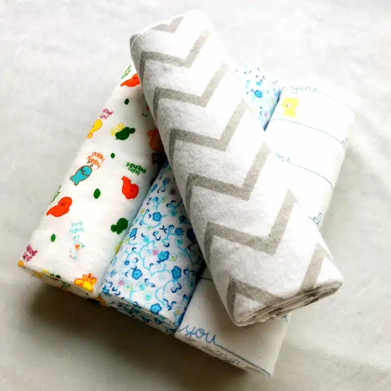 High Quality 4PCS/PACK 100% Cotton Supersoft Flannel Receiving Baby Blanket Swaddle Baby Bedsheet 76*76CM Baby Blankets Newborn 23