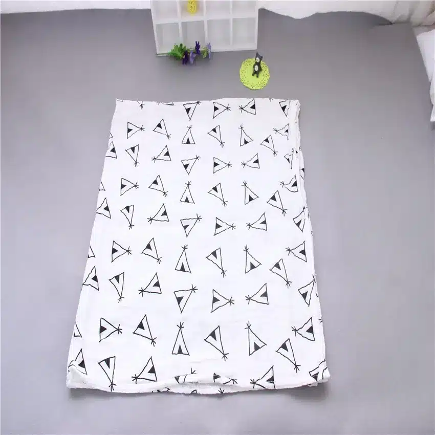 COSPOT Newborn Muslin Blanket Infant 100% Cotton Double Gauze Bath Towel Baby Swaddle Blankets Hold Wraps 120cm*120cm 185g 30C 26