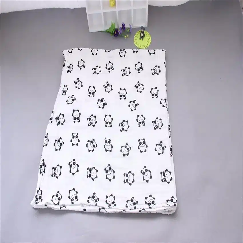 COSPOT Newborn Muslin Blanket Infant 100% Cotton Double Gauze Bath Towel Baby Swaddle Blankets Hold Wraps 120cm*120cm 185g 30C 29