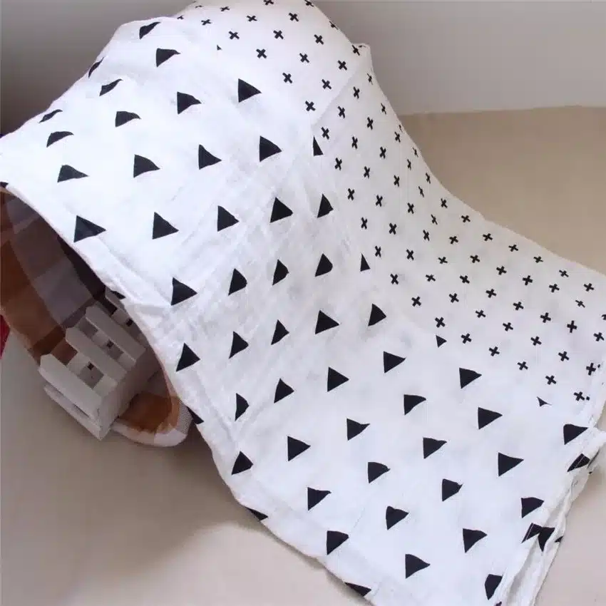 COSPOT Newborn Muslin Blanket Infant 100% Cotton Double Gauze Bath Towel Baby Swaddle Blankets Hold Wraps 120cm*120cm 185g 30C 31