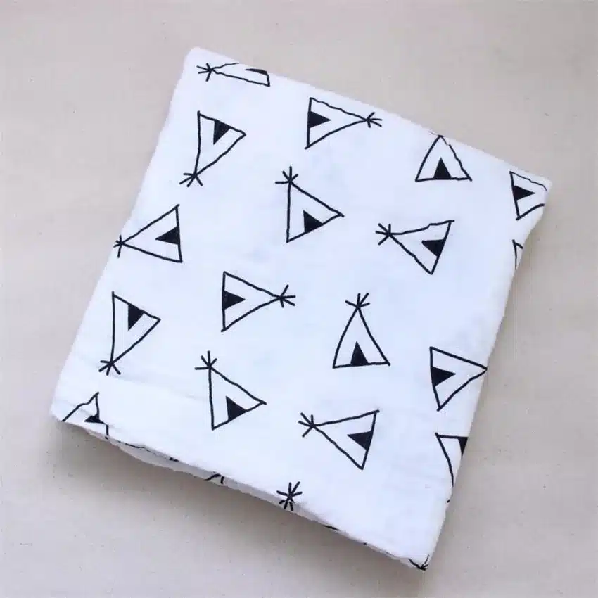 COSPOT Newborn Muslin Blanket Infant 100% Cotton Double Gauze Bath Towel Baby Swaddle Blankets Hold Wraps 120cm*120cm 185g 30C 32