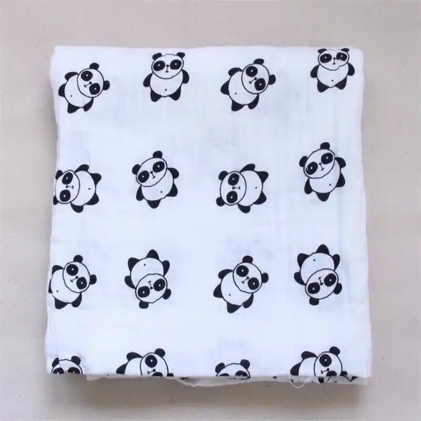 COSPOT Newborn Muslin Blanket Infant 100% Cotton Double Gauze Bath Towel Baby Swaddle Blankets Hold Wraps 120cm*120cm 185g 30C 33