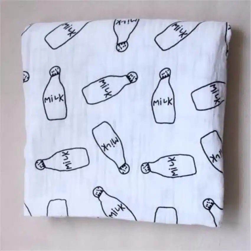COSPOT Newborn Muslin Blanket Infant 100% Cotton Double Gauze Bath Towel Baby Swaddle Blankets Hold Wraps 120cm*120cm 185g 30C 36
