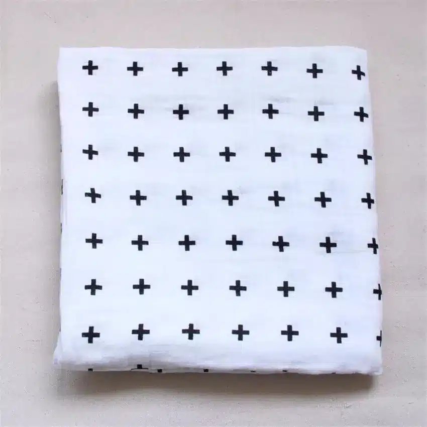 COSPOT Newborn Muslin Blanket Infant 100% Cotton Double Gauze Bath Towel Baby Swaddle Blankets Hold Wraps 120cm*120cm 185g 30C 37