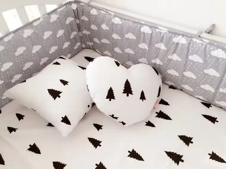 Muslinlife(1pcs bumper only)Fashion hot crib bumper infant bed,baby bed bumper clauds/star/dot/tree,safe protection for baby use 12