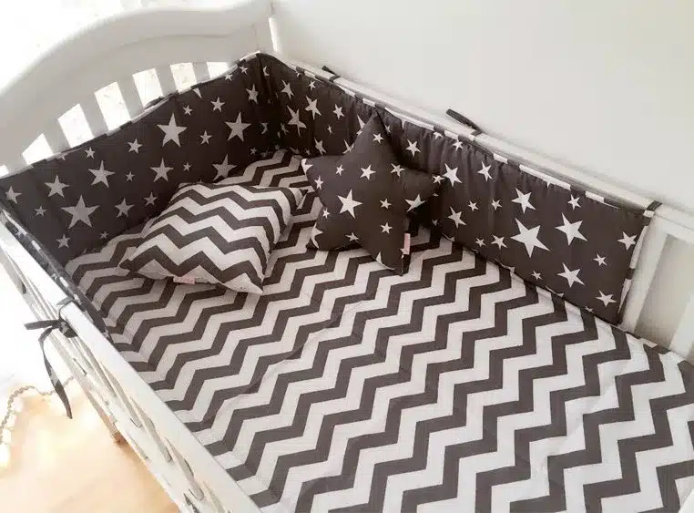 Muslinlife(1pcs bumper only)Fashion hot crib bumper infant bed,baby bed bumper clauds/star/dot/tree,safe protection for baby use 15