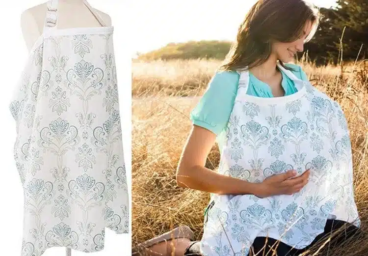 Breathable breastfeeding cover 100%cotton muslin Mother feeding baby's apron Mommy's outdoors feeding baby breast nursing cover 4