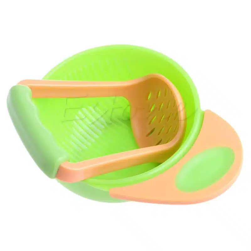 (YAS)Kid baby Learning Dishes Grinding Bowl, Baby Handmade Grinding Fruit Supplement,Children Infant Food Mill Bowl 17