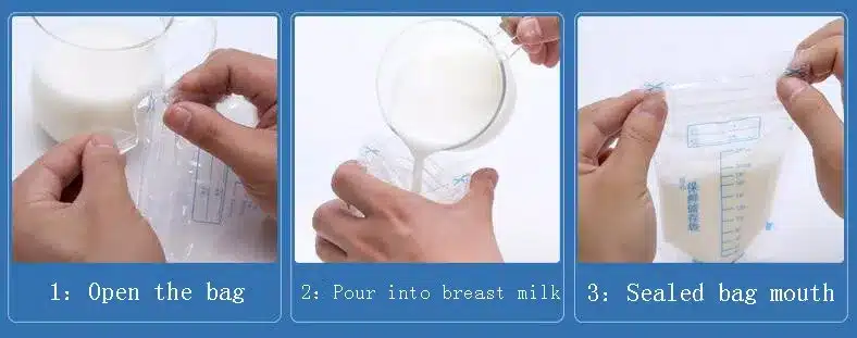Baby Liquid Food Storage bags Breast milk storage bag 250ml 30 pieces / bag One-time use breast milk freezer bags 7