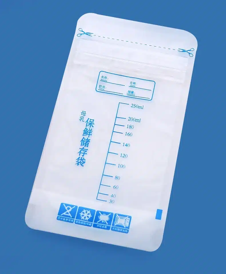 Baby Liquid Food Storage bags Breast milk storage bag 250ml 30 pieces / bag One-time use breast milk freezer bags 8