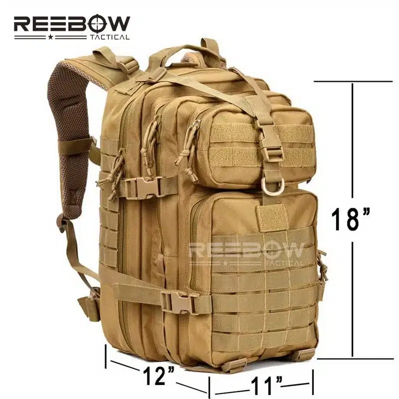 34L Military Tactical Assault Pack Backpack Army Molle Waterproof Bug Out Bag Small Rucksack for Outdoor Hiking Camping Hunting 12