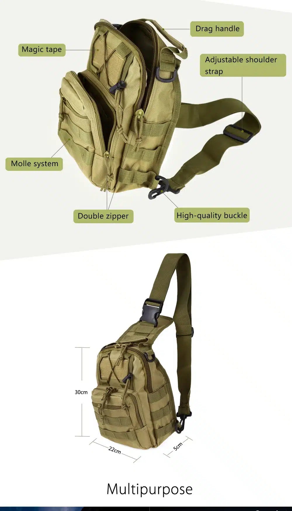 Hot 600D Outdoor Camping Hiking Bag Sports Bag Shoulder Military Tactical Backpack 4 Colors Utility Camping Hiking Trekking Bag 12