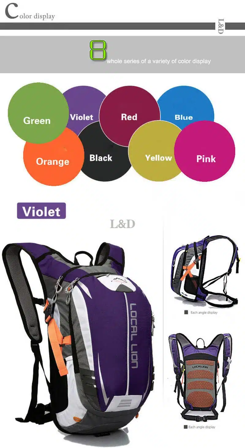 LOCAL LION 18L Waterproof Bicycle Backpack Outdoor Cycling Bike Rucksacks Packsack Riding running Sport Backpack Ride pack 36
