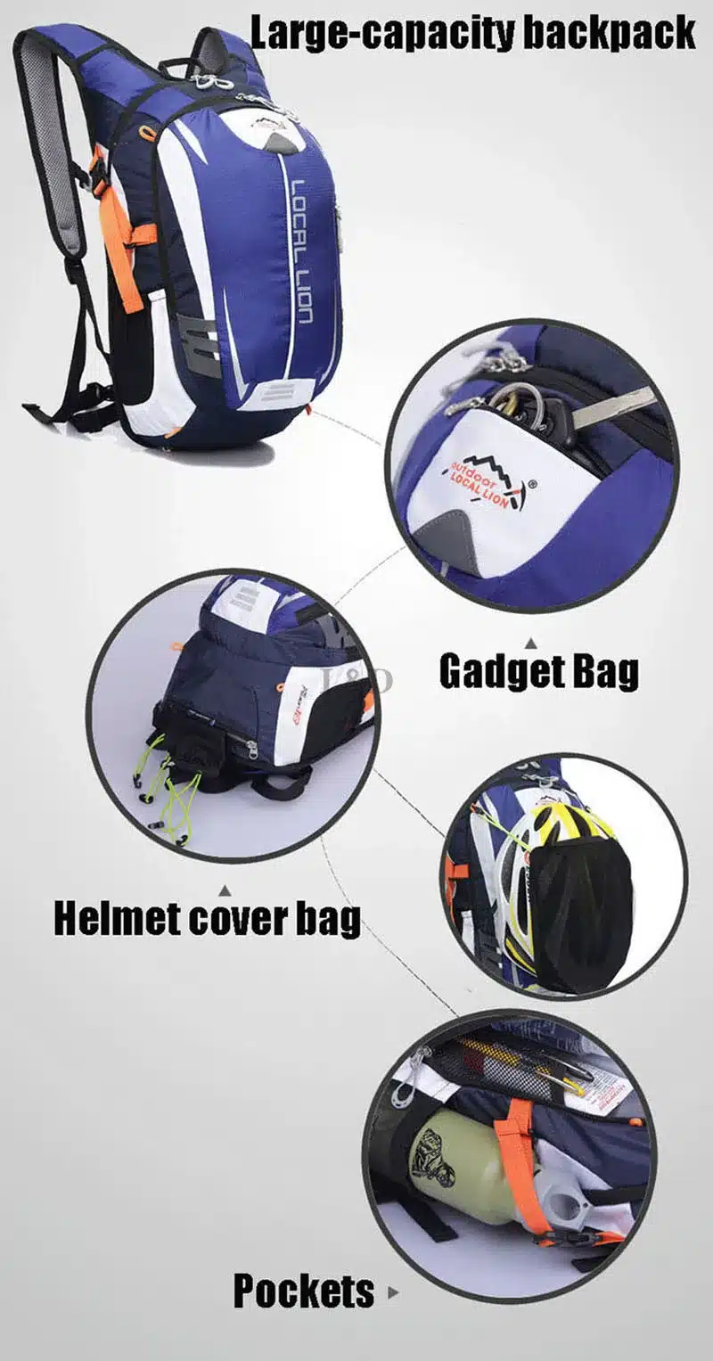 LOCAL LION 18L Waterproof Bicycle Backpack Outdoor Cycling Bike Rucksacks Packsack Riding running Sport Backpack Ride pack 51