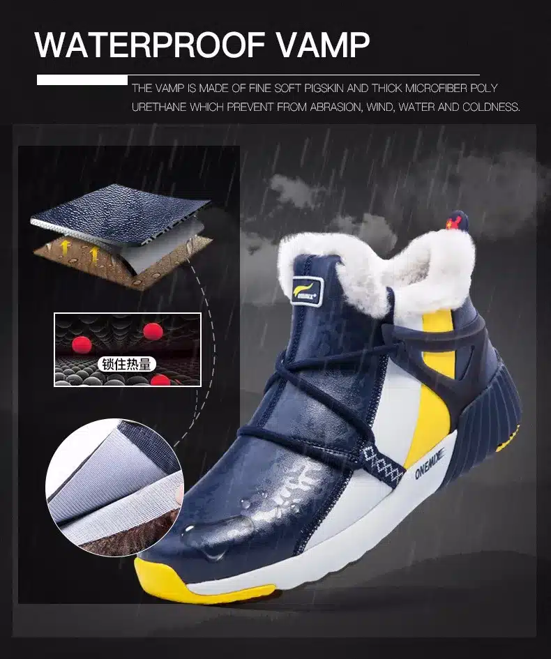 2016 New Winter Women's Snow Boots Keep Warm Sneakers for men Boots Comfortable Running Shoes Walking Outdoor Sport Trainers 18