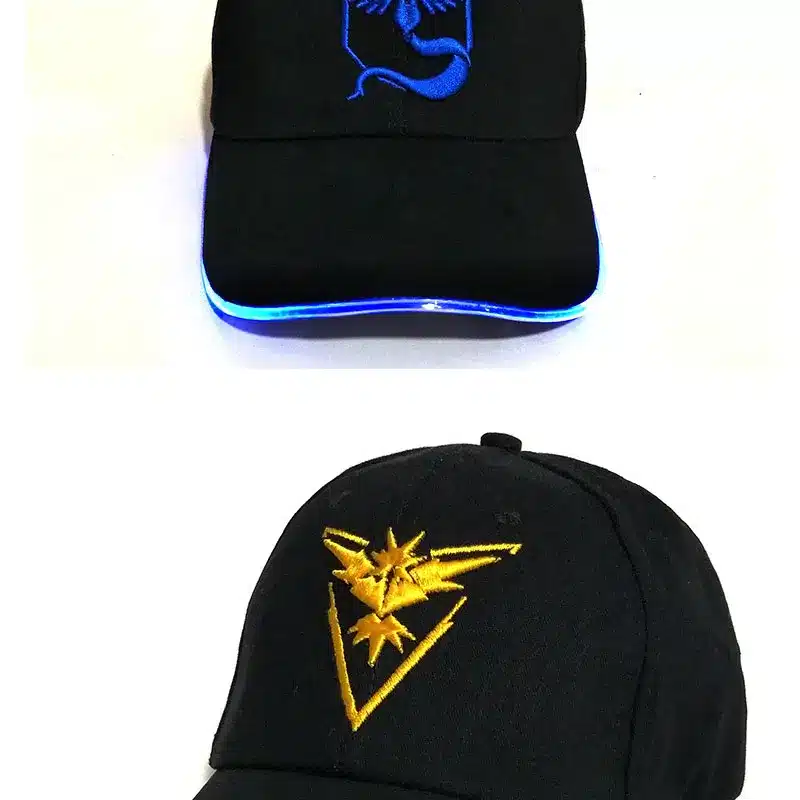 2017 New LED Light Pokemon Go Cap Hat Team Valor Team Instinct Pokemon Baseball Cap for Women Mens Fitted Hats Glow In The Dark 6