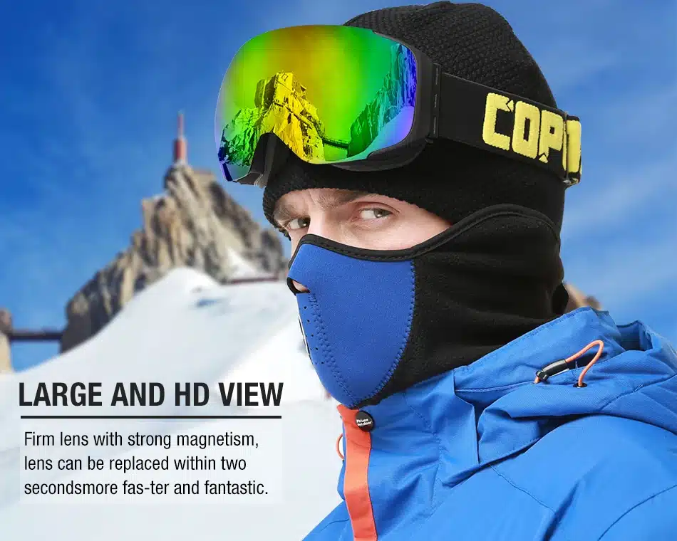COPOZZ brand ski goggles replaceable magnetic lenses UV400 anti-fog ski mask skiing men women snow snowboard goggles GOG-2181 4