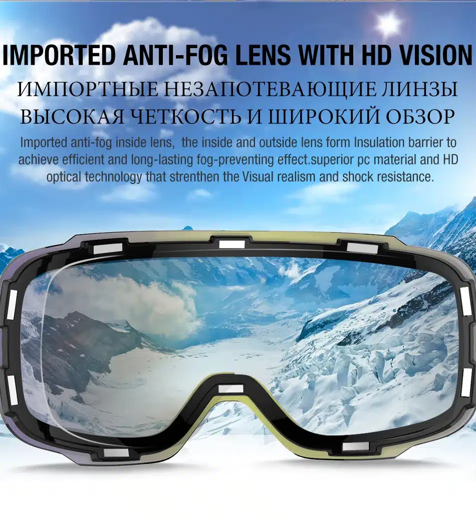 COPOZZ brand ski goggles replaceable magnetic lenses UV400 anti-fog ski mask skiing men women snow snowboard goggles GOG-2181 6