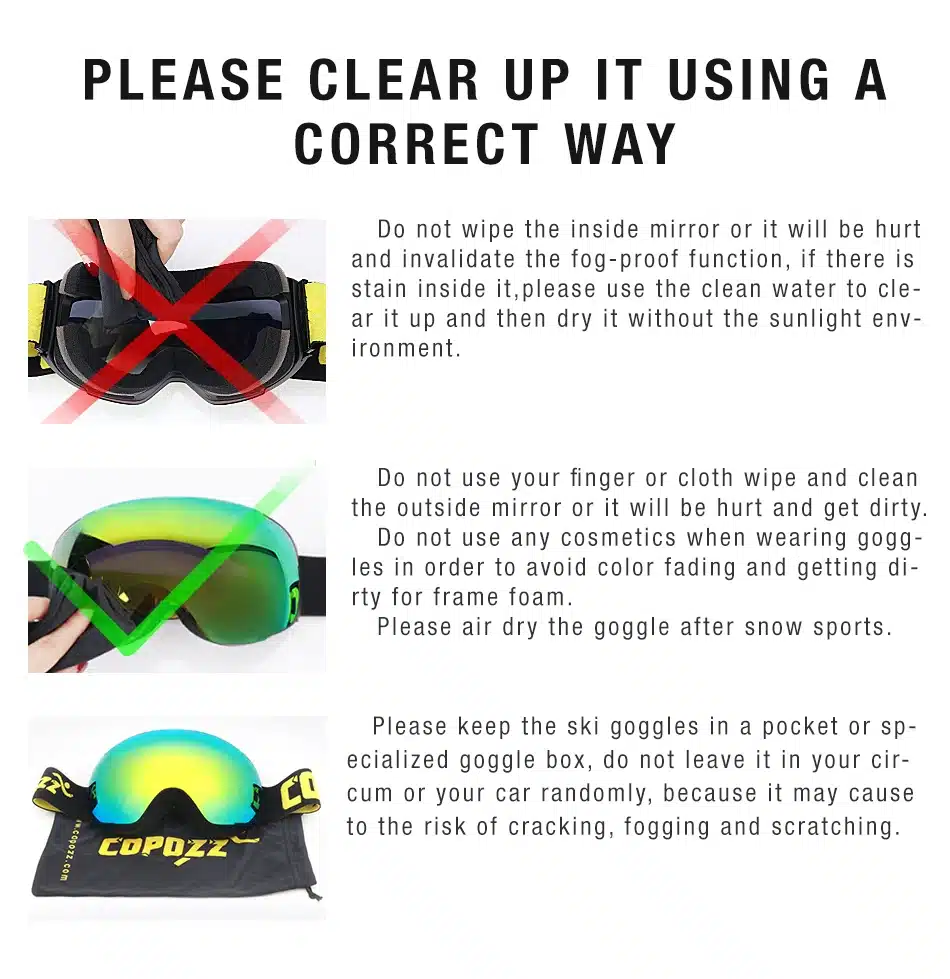 COPOZZ brand ski goggles replaceable magnetic lenses UV400 anti-fog ski mask skiing men women snow snowboard goggles GOG-2181 14