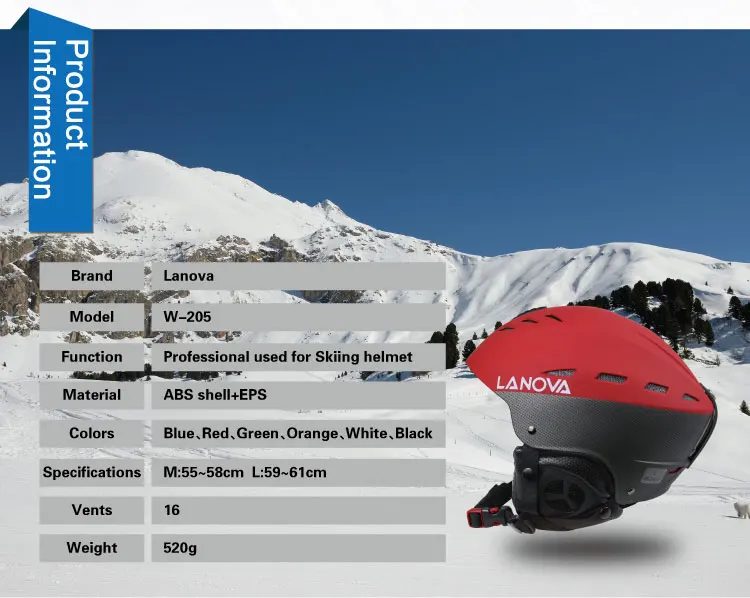 LANOVA brand ski helmet adult ski helmet man skating / skateboard helmet multicolor snow sports helmets 14
