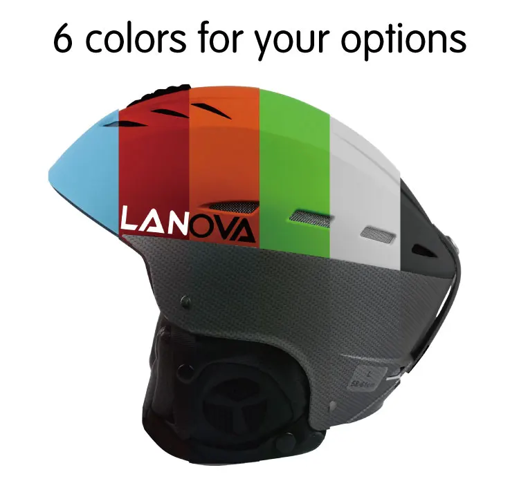 LANOVA brand ski helmet adult ski helmet man skating / skateboard helmet multicolor snow sports helmets 26
