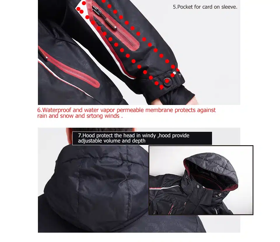 WHS 2017 New Ski Jackets men windproof warm coat male waterproof snowboard jacket teenagers Outdoor sport clothing winter 23