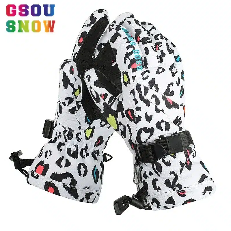 Gsou Snow Ski Gloves Men & Women Waterproof Winter Snow Snowboard Bright Color Motorcycle Riding Skiing Snowboarding Gloves 5