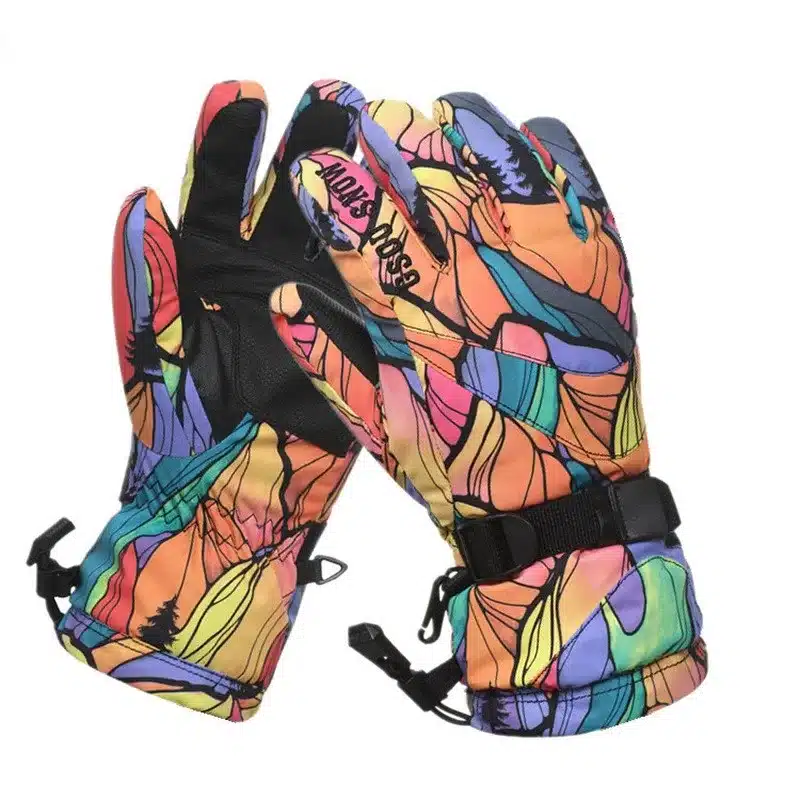 Gsou Snow Ski Gloves Men & Women Waterproof Winter Snow Snowboard Bright Color Motorcycle Riding Skiing Snowboarding Gloves 7