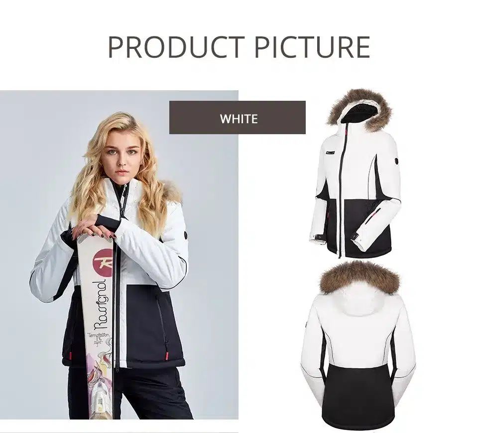 WHS New women ski jackets winter waterproof Fur collar ski coats female outdoor climbing snow jacket skiing coat 13