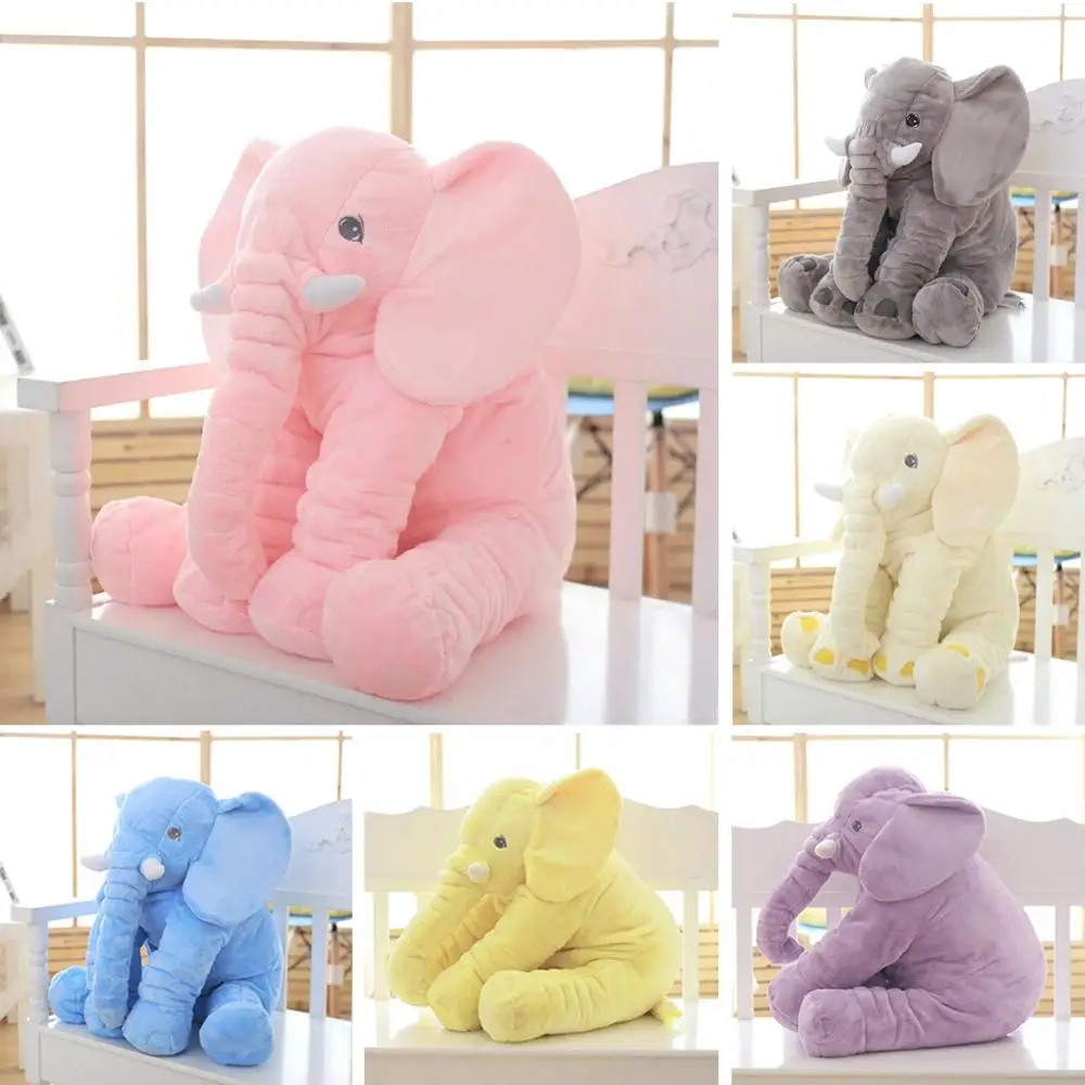 60cm Height Large Plush Elephant Doll Toy Kids Sleeping Back Cushion Cute Stuffed Elephant Baby Accompany Doll Xmas Gift 10