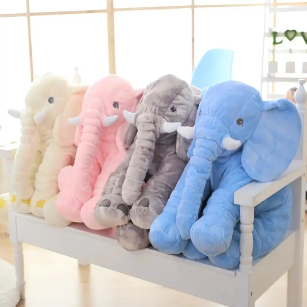 60cm Height Large Plush Elephant Doll Toy Kids Sleeping Back Cushion Cute Stuffed Elephant Baby Accompany Doll Xmas Gift 11