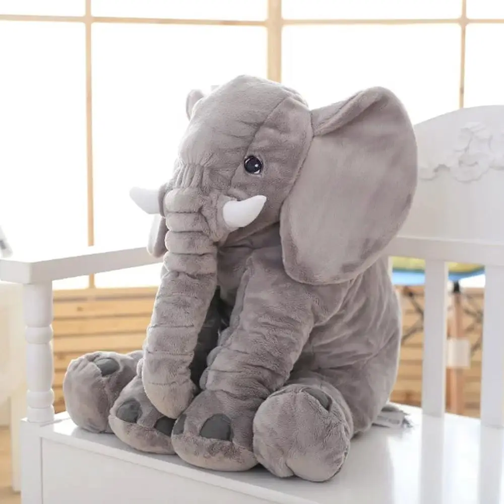 60cm Height Large Plush Elephant Doll Toy Kids Sleeping Back Cushion Cute Stuffed Elephant Baby Accompany Doll Xmas Gift 18