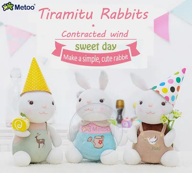 11 Inch Plush Cute Stuffed Small Brinquedos Baby Kids Toys for Girls Birthday Christmas Gift Bonecas Tiramitu Rabbits Metoo Doll 9