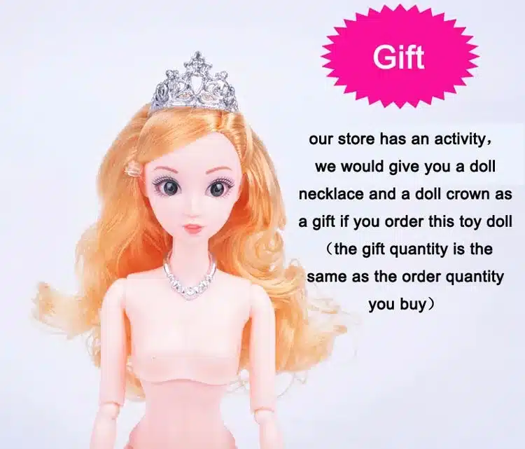 12 Moveable Joints Doll Body For Dolls Plastic Solid Cake Baking Princess Doll Naked Body Female Figure Toys For girls 27