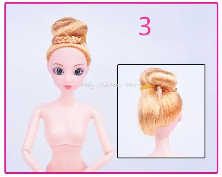 12 Moveable Joints Doll Body For Dolls Plastic Solid Cake Baking Princess Doll Naked Body Female Figure Toys For girls 30