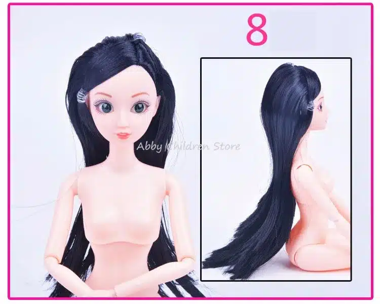 12 Moveable Joints Doll Body For Dolls Plastic Solid Cake Baking Princess Doll Naked Body Female Figure Toys For girls 35