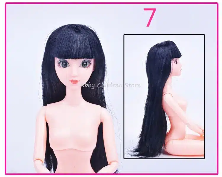 12 Moveable Joints Doll Body For Dolls Plastic Solid Cake Baking Princess Doll Naked Body Female Figure Toys For girls 34