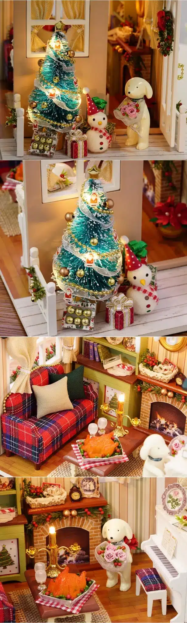 Handmade Furniture Doll House Diy miniature doll house 3D Wooden Miniaturas Dollhouse Toys for Christmas and birthday gift z009 15