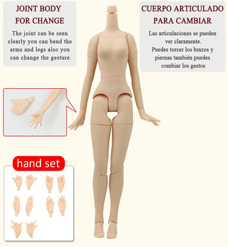 Reborn Dolls For Girls Doll Reborn ICY Doll Toy Same As Blyth Nude Doll Anime DIY Make up Dress up Joint Body Miniaturas 35