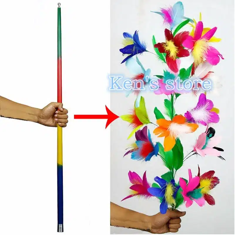 Vanishing Disappearing Cane To Flower Magic Tricks for Professional Magicians Close Up Stage Magic Tricks Magic Props Funny Toys 9