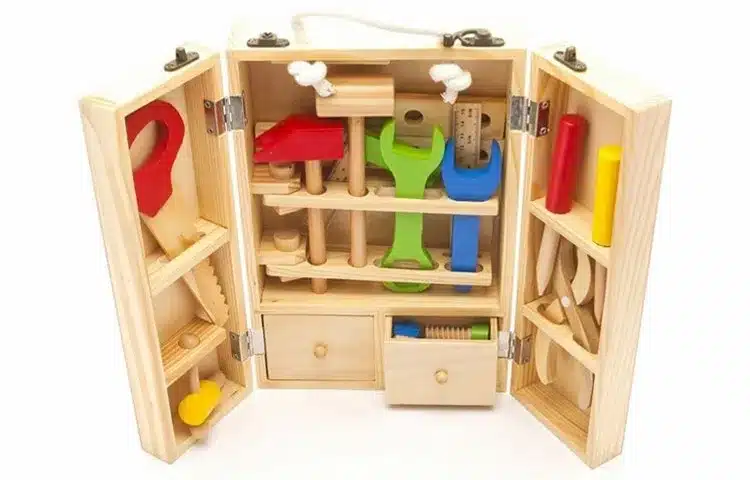 Baby Toys Kids Wooden Multifunctional Tool Set Maintenance Box Wooden Toy Baby Nut Combination Chirstmas/Birthday Gift 10