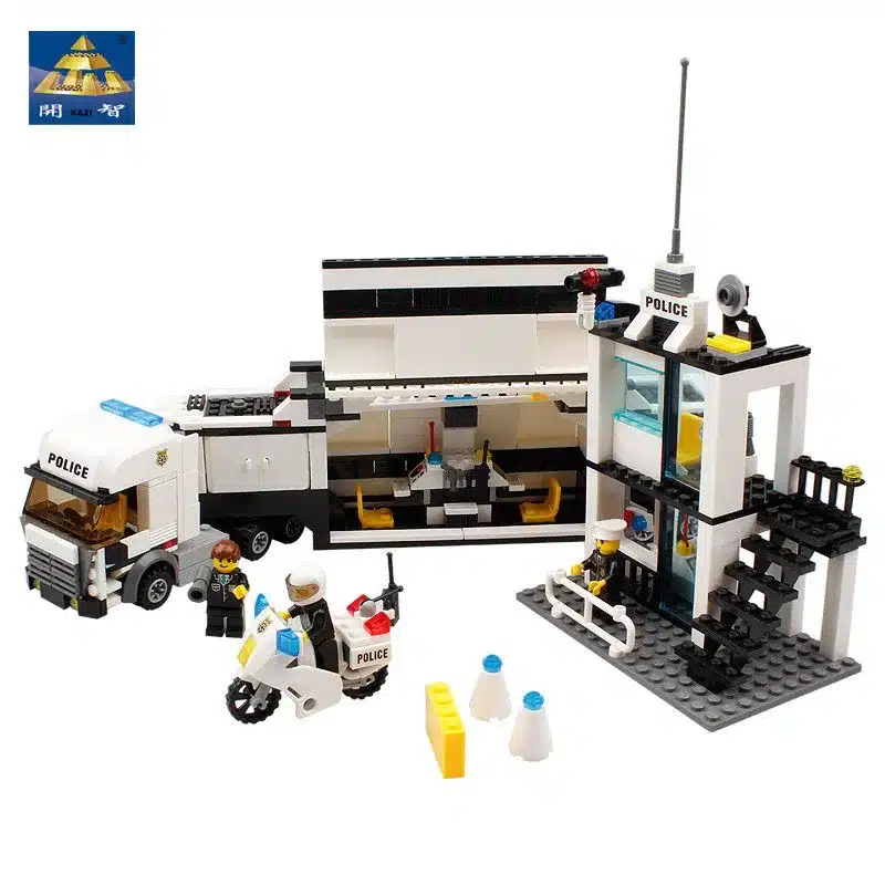 KAZI 6727 Building Blocks Police Station Model Building Blocks 511+pcs Playmobil Blocks DIY Bricks Educational Toys For Children 16