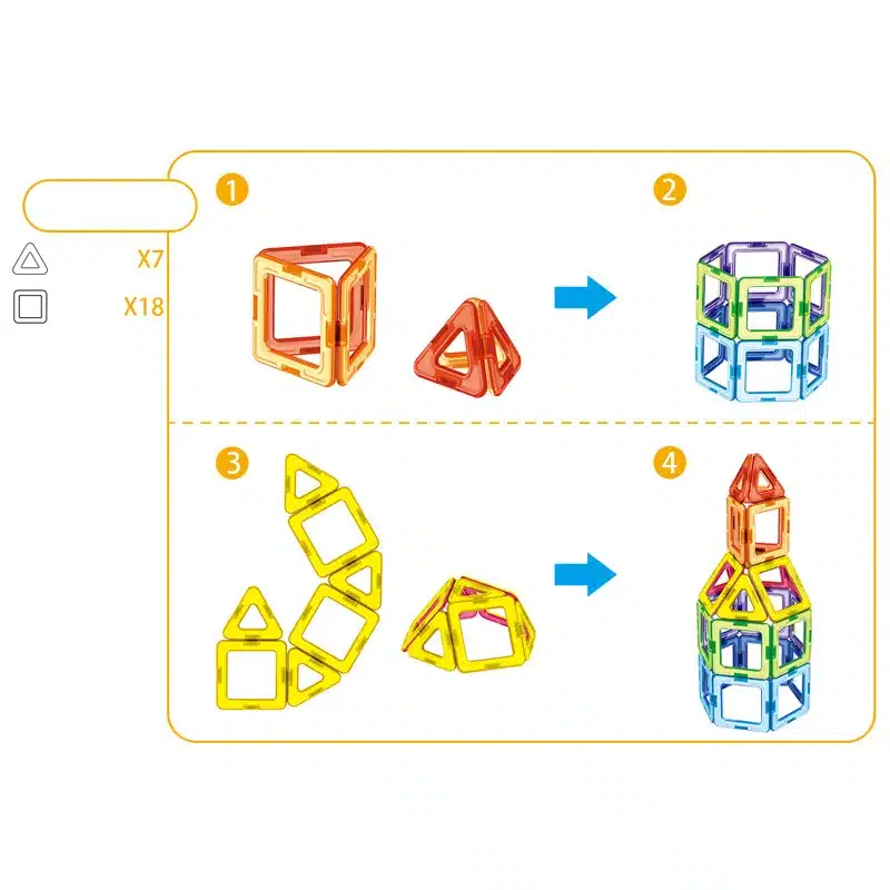 New 2017 70Pcs/Set Magnetic Designer Building Blocks Models Building Toy Plastic DIY Bricks Children Learning Educational Toys 20