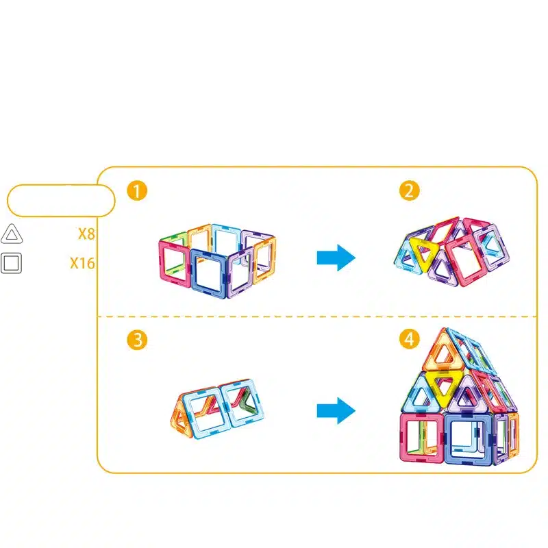 New 2017 70Pcs/Set Magnetic Designer Building Blocks Models Building Toy Plastic DIY Bricks Children Learning Educational Toys 21
