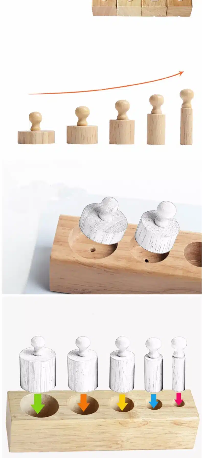 LOGO WOOD Wooden toys Montessori Educational Cylinder Socket Blocks Toy Baby Development Practice and Senses 14