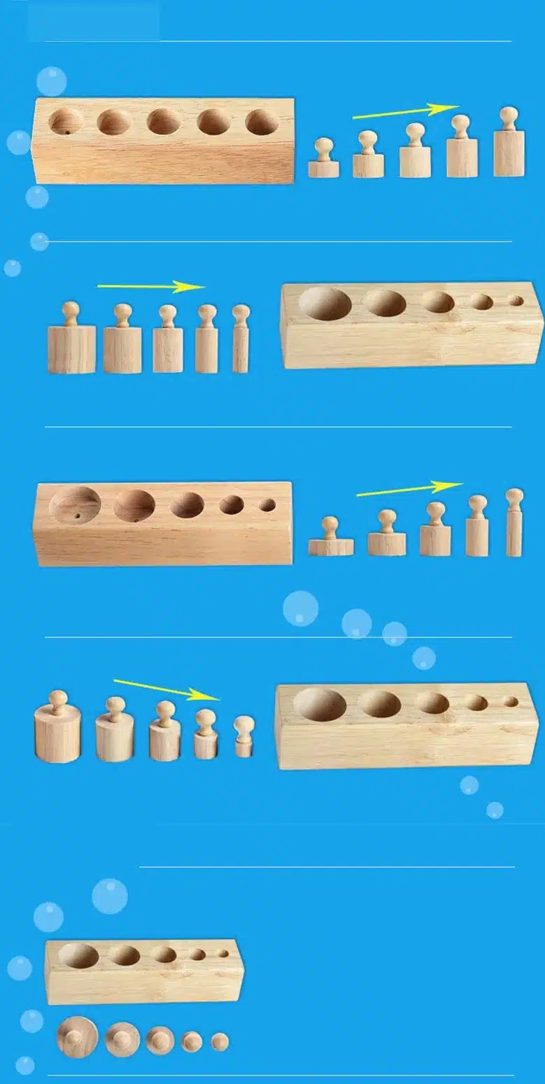 LOGO WOOD Wooden toys Montessori Educational Cylinder Socket Blocks Toy Baby Development Practice and Senses 15